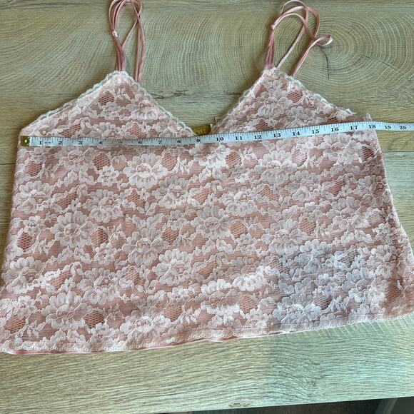 Victoria's Secret Vintage Gold Label Lace Cami Pink L - Picture 6 of 8